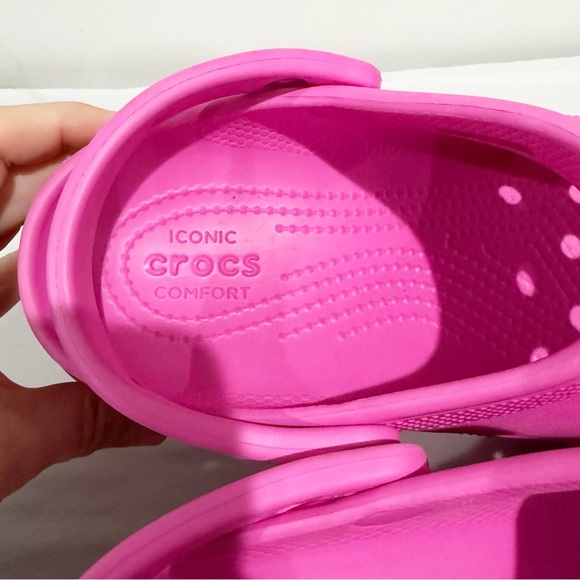CROCS Classic Crush Clog Pink Platform Size 7 - Picture 12 of 16